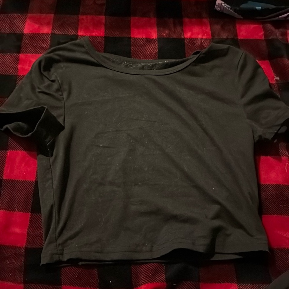 Women’s black crop top